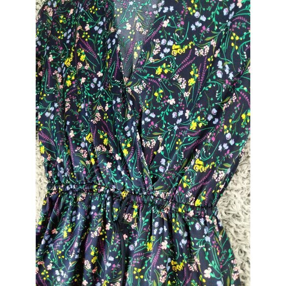 VICTORIA'S SECRET Satin Sleeper Romper SZ XS Flare Sleeve Floral Cinched Waist - Picture 12 of 12